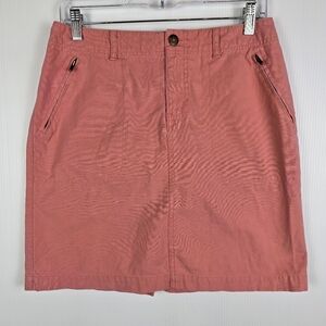 Eddie Bauer Women's Coral Cotton/Spandex Mini Skirt Casual Size 6 Preppy